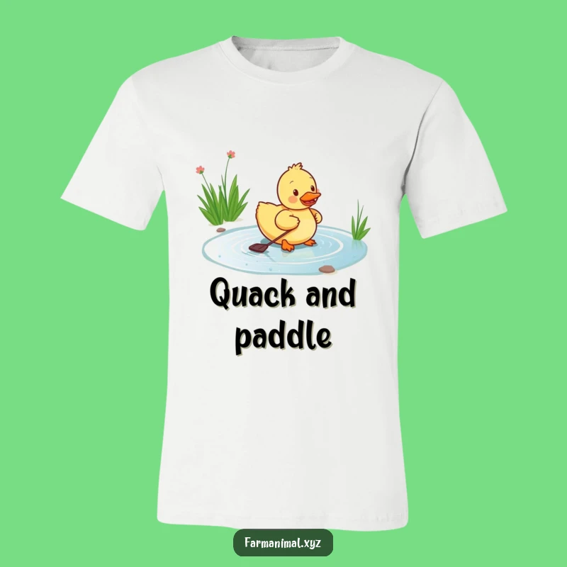 Funny Duckling Paddling T-Shirt: Energetic Pond Life Tee - A Humorous Animal Gift