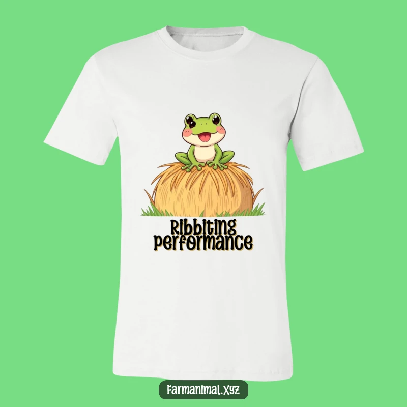 Funny Frog Croak T-Shirt: Hay Bale Rockstar - Hilarious Amphibian Tee, Great Funny Gift!