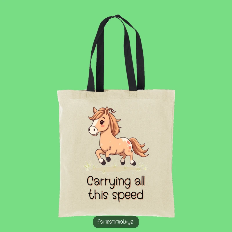 Happy Horse Galloping Tote Bag: Carry Your Equestrian Style On the Go