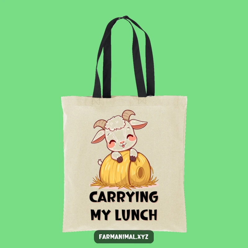 Funny Goat Headbutting Tote Bag - Carry Your Playful Spirit
