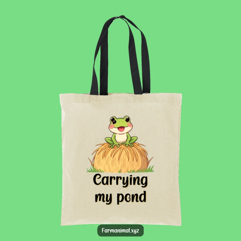Funny Frog Croak Tote Bag: Carry Your Tune - Stylish & Practical Farm Funny Gift!