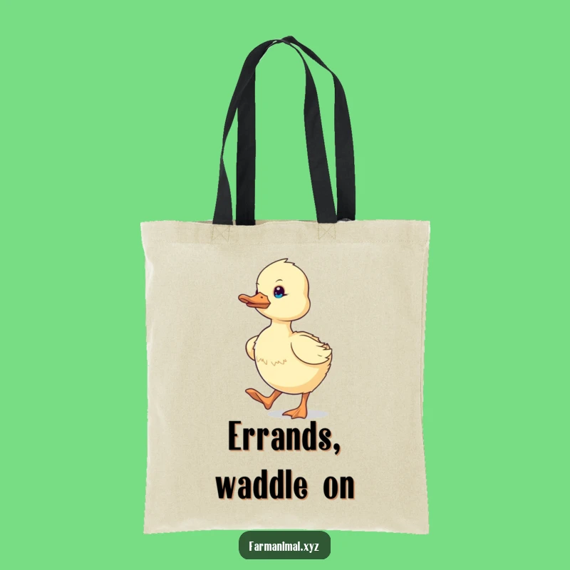 Funny Duckling Waddling Tote Bag: Carry Your Drive with Purpose