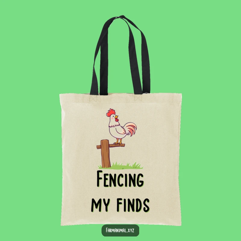 Funny Rooster Crowing Tote Bag: Carry Your Morning Spirit!